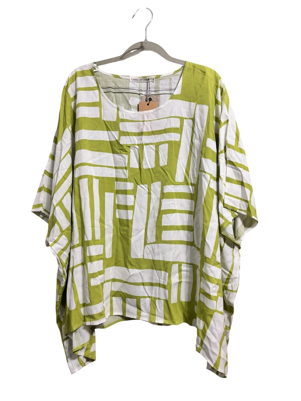 New Label of Love Sz XL Kaftan Blouse Gemotric